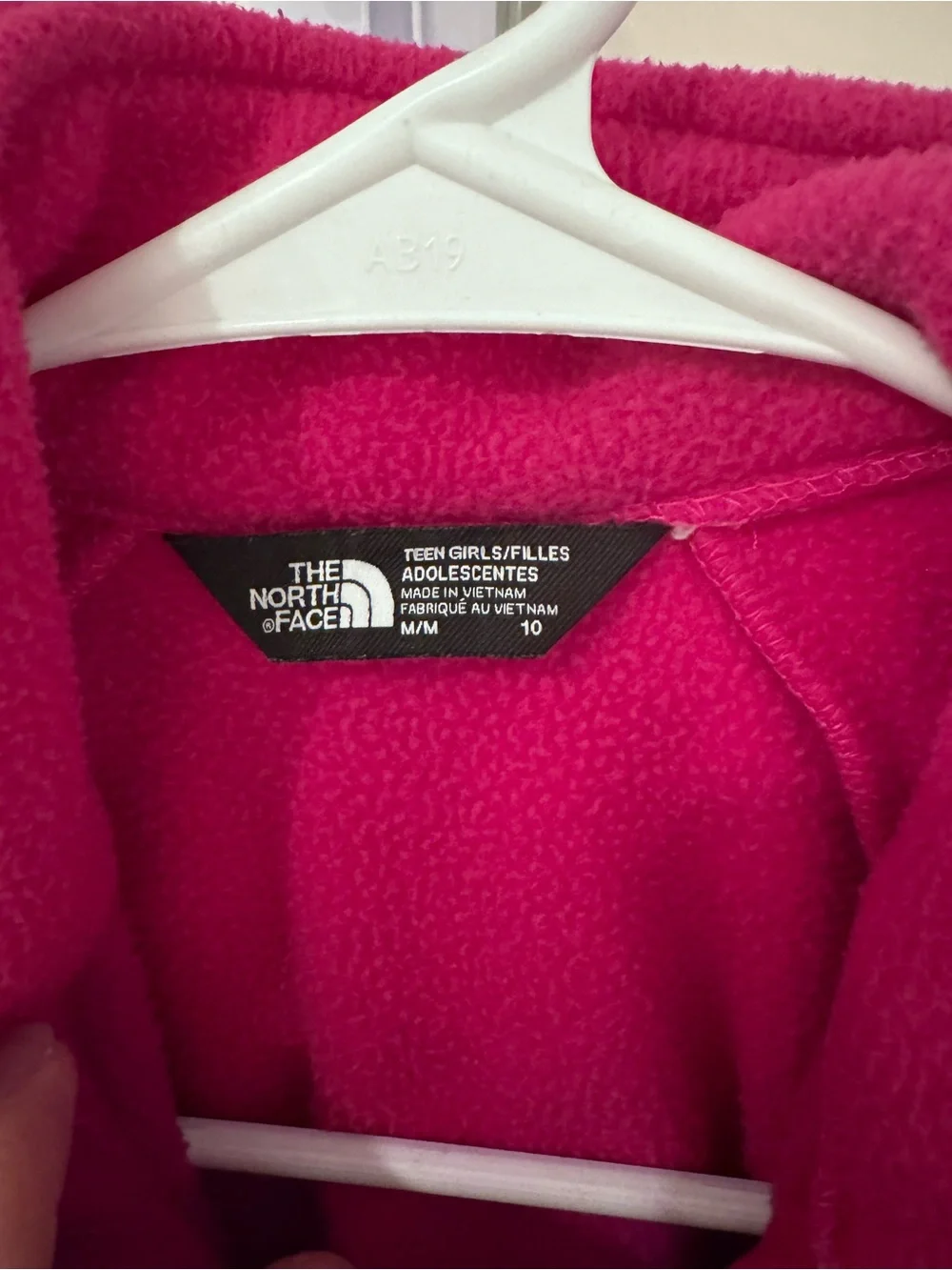 The North Face Hot Pink Fleece Jacket with Hood